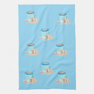 Coffee Time Friends Blue Edition Tea Towel