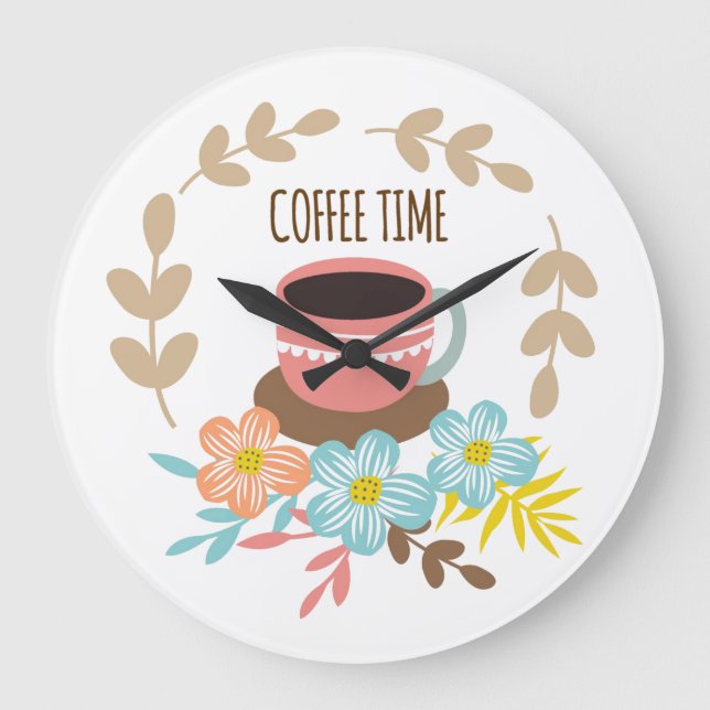 Coffee Time Large Clock (Front)