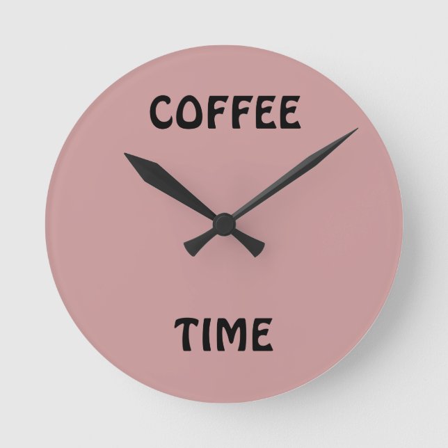 COFFEE TIME, Medium round wall clock (Front)