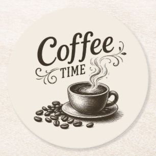 Coffee Time Paper Coasters