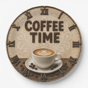Coffee Time Paper Plate