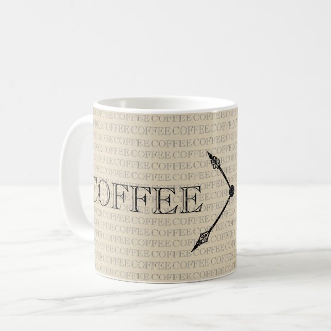 Coffee Time Pattern Mug (Front Left)