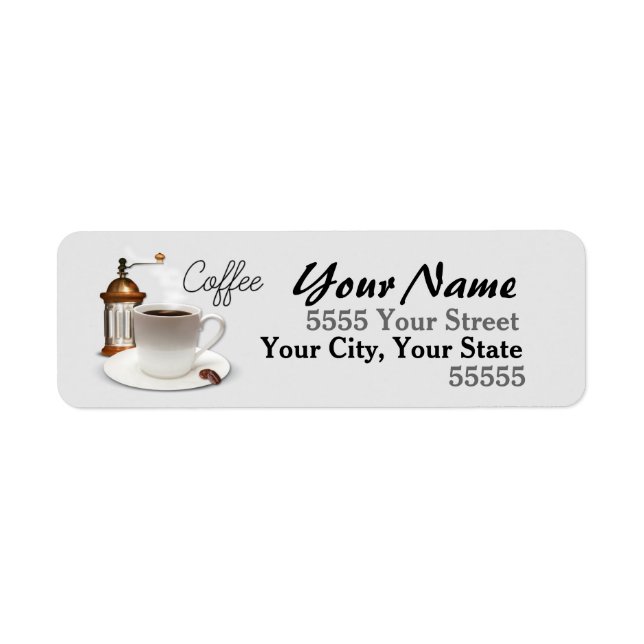 Coffee Time Return Address Labels (Front)