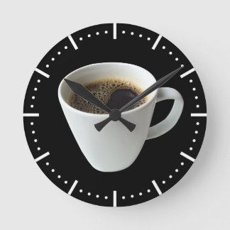 Coffee Time Round Clock
