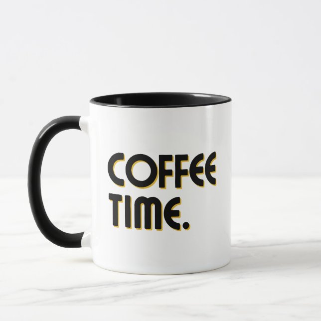Coffee Time | Simple Minimalist Everyday Coffee Mug (Left)