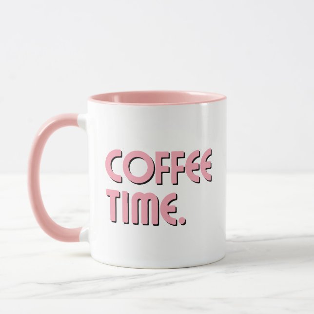 Coffee Time | Simple Minimalist Everyday Coffee Mug (Left)