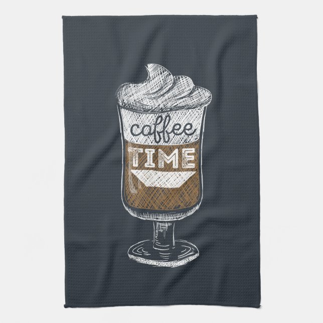 Coffee Time Tea Towel (Vertical)