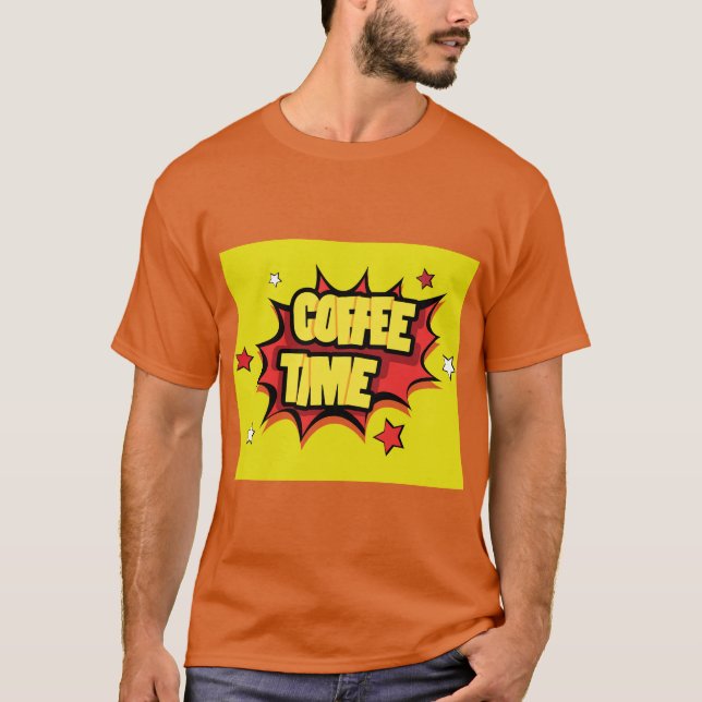 Coffee Time w/Cartoon Splat T-Shirt (Front)