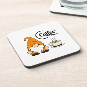 Coffee Time with a Gnome on a  Coaster