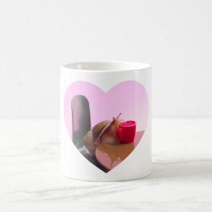 Coffee time with a snail coffee mug