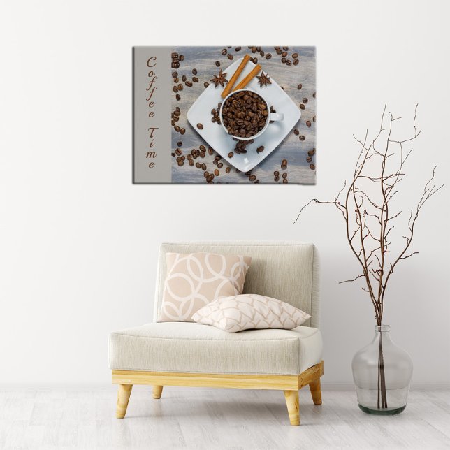 Coffee time with beans and cup Fine Art Photo Poster (Creator Uploaded)