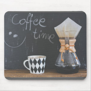 Coffee Time with Cup and Coffee Pot Mouse Mat