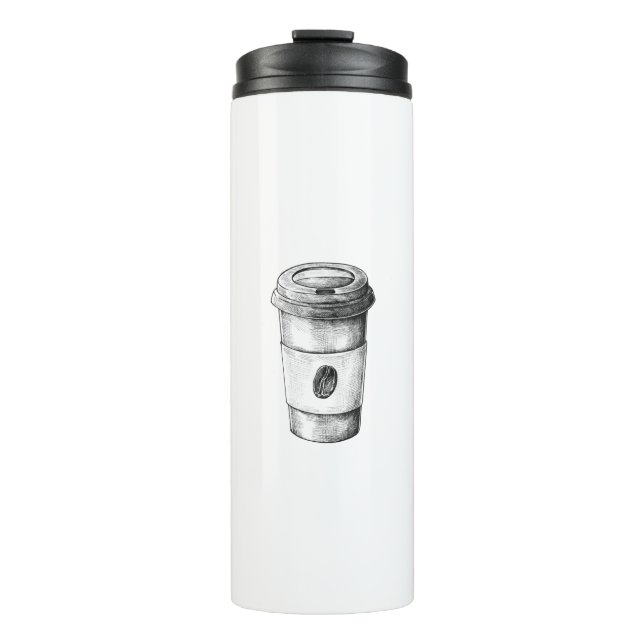 Coffee To Go Hand Drawn Thermal Tumbler (Front)