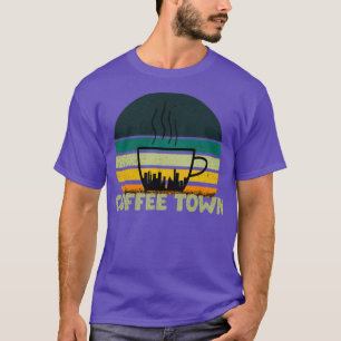 Coffee Town retro sun design 2 T-Shirt