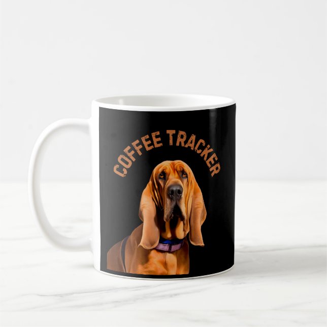 Coffee Tracker Hound Dog Mug (Left)