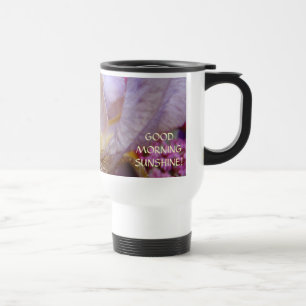 COFFEE TRAVEL MUG GIFT Iris Flowers Spring