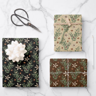 Coffee Tree Pattern Wrapping Paper Sheet