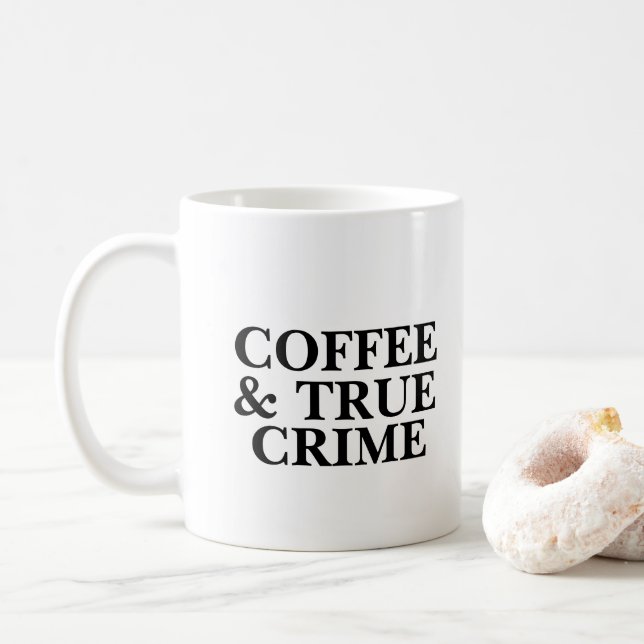 Coffee & True Crime Coffee Mug (With Donut)