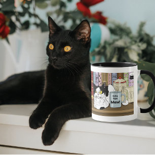 Coffee Tuxedo Cat Funny Mug