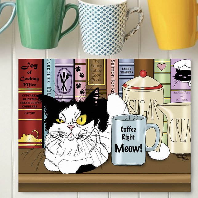 Coffee Tuxedo Cat Funny Poster (Creator Uploaded)