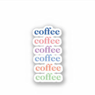 Coffee typography for coffee shop business sticker