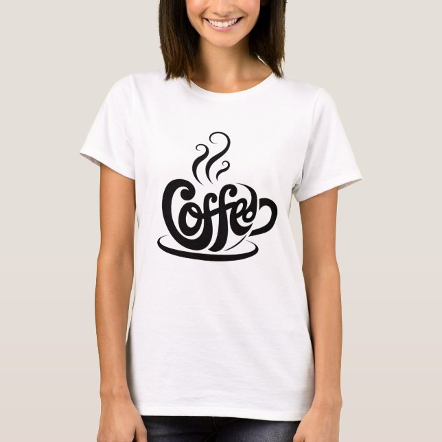 Coffee Typography T-Shirt (Front)