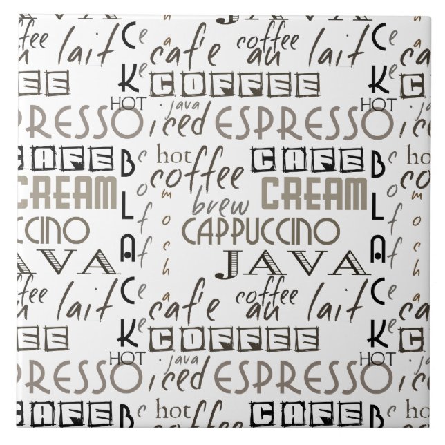Coffee Typography Tile (Front)