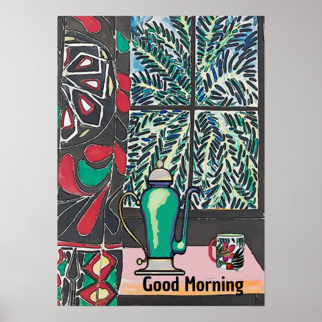 Coffee Under Window, after Matisse Poster (Front)