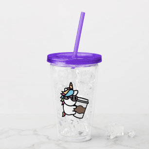 Coffee Unicorn Acrylic Tumbler