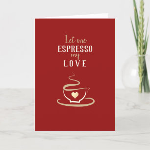 Coffee Valentines Day Holiday Card
