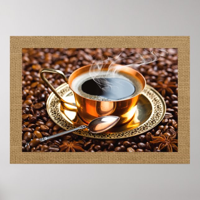Coffee Vector Art Home / Business Decor Poster (Front)
