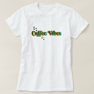 Coffee Vibes hearts colourful T-Shirt