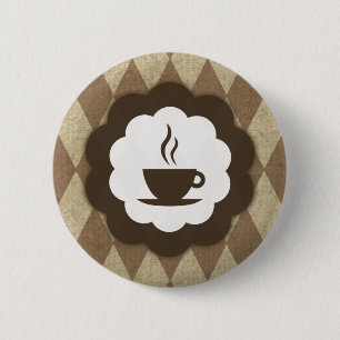 coffee vintage 6 cm round badge