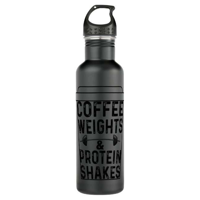 Coffee Weight Protein Shake Weightlifting.png 710 Ml Water Bottle (Front)
