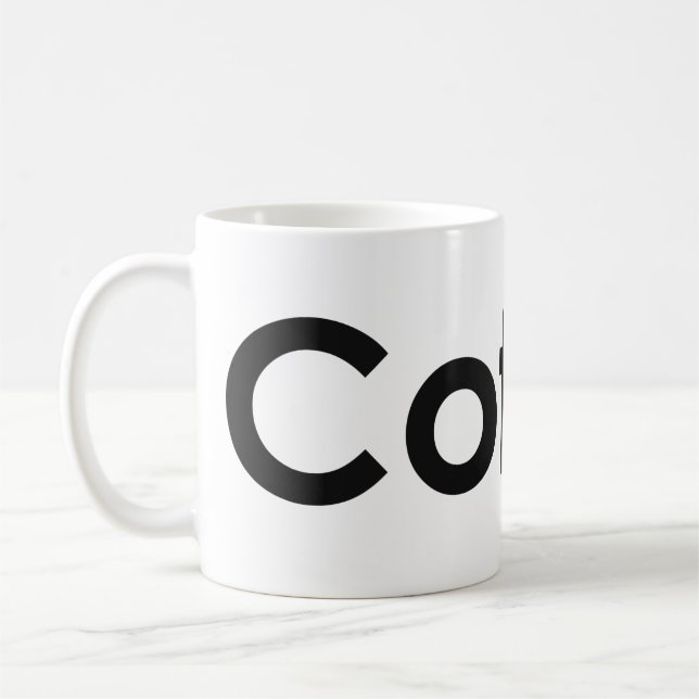 Coffee, White 11 oz Classic White Mug (Left)