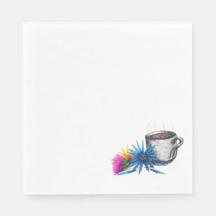 Coffee & Wildflowers Napkin