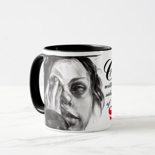 Coffee with a Side Order of Silence Mug (Front Left)