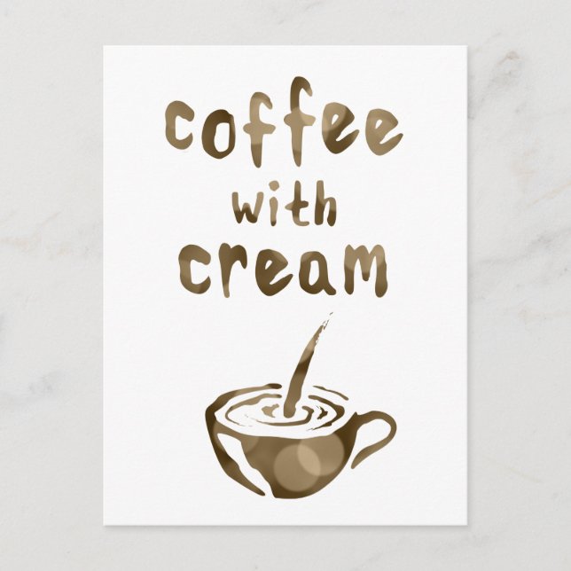 coffee with cream bokeh postcard (Front)