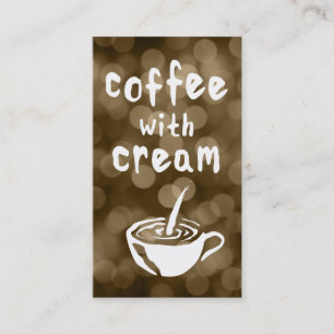 coffee with cream stamp card bokeh