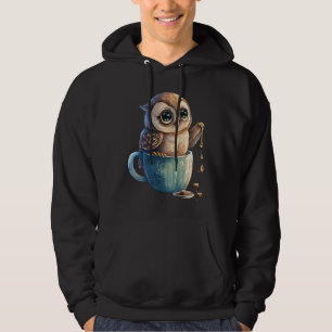 Coffee with cute owl owl coffee mug hoodie
