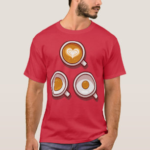 Coffee With Foam Cartoon T-Shirt