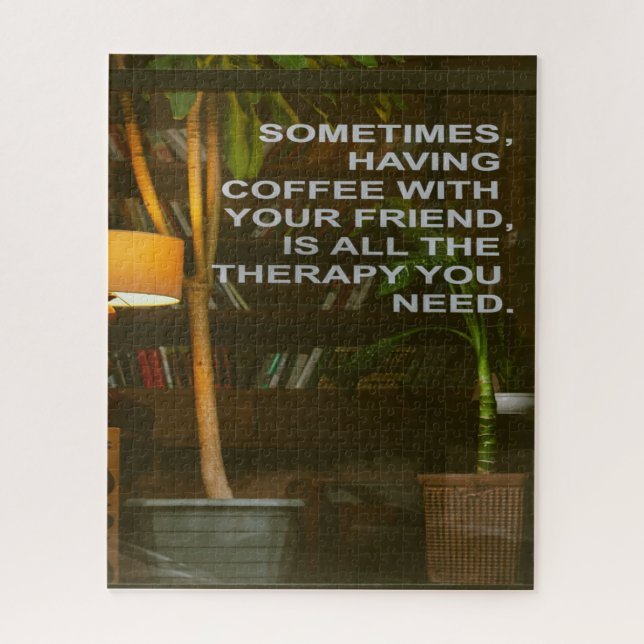 Coffee with Friends Therapy Jigsaw Puzzle (Vertical)