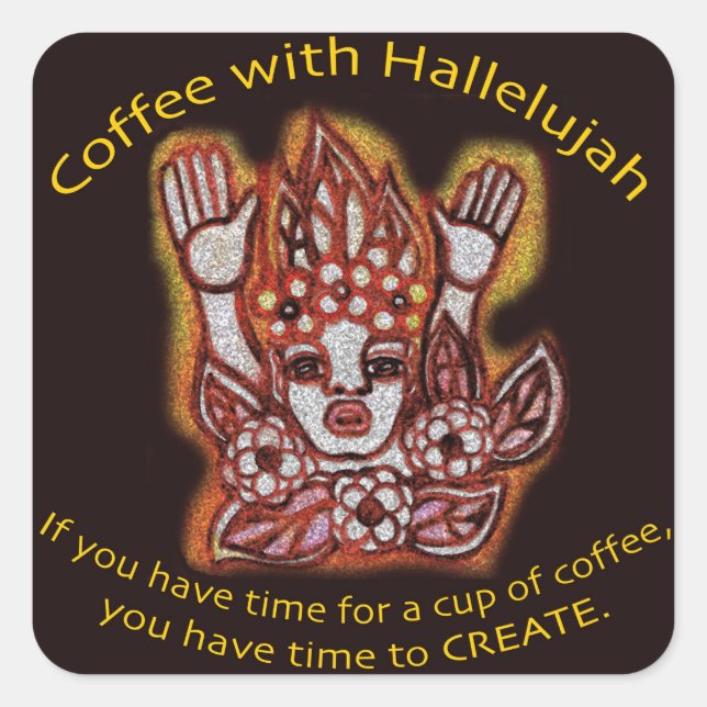 Coffee with Hallelujah Sticker (Front)