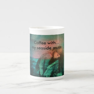 "Coffee with... my seaside muse." Bone China Mug