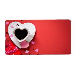 Coffee With Red Gift Box And Cookie