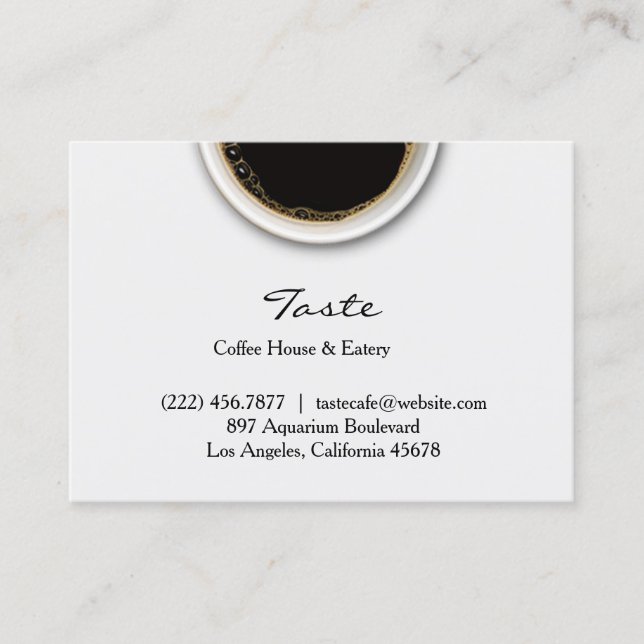 Coffee with Stain Chubby Business Card (Front)