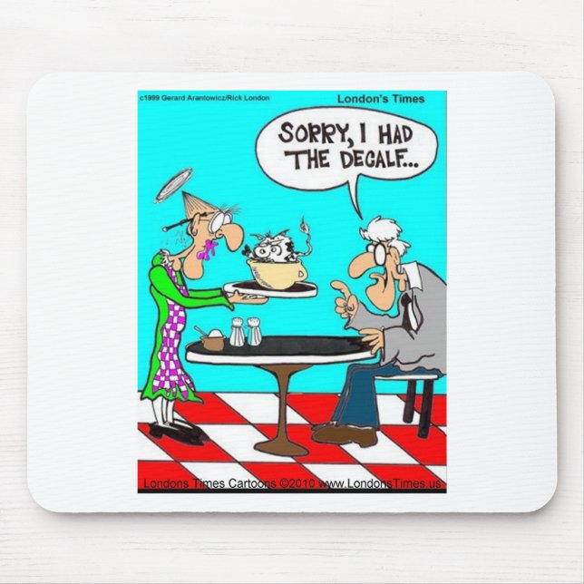 Coffee Without Cows Funny Tees Mugs & Gifts Mouse Mat (Front)