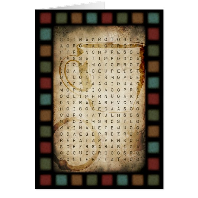 coffee word search (Front)