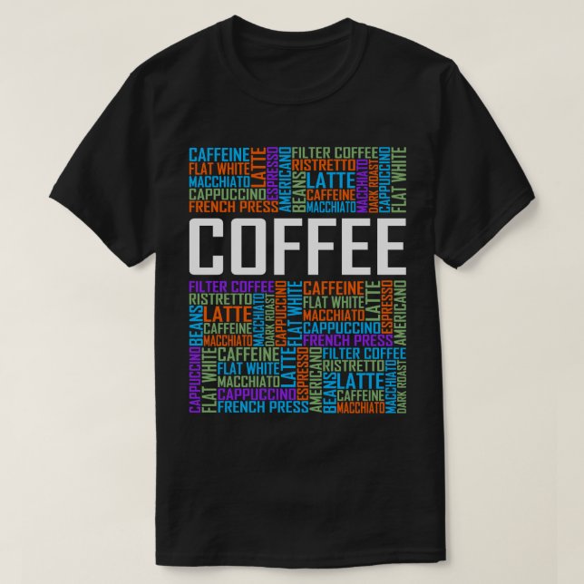 Coffee Words T-Shirt (Design Front)