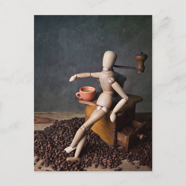 Coffee Worker Postcard (Front)